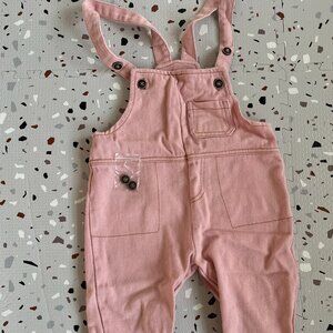 Pink Denim Style Overalls